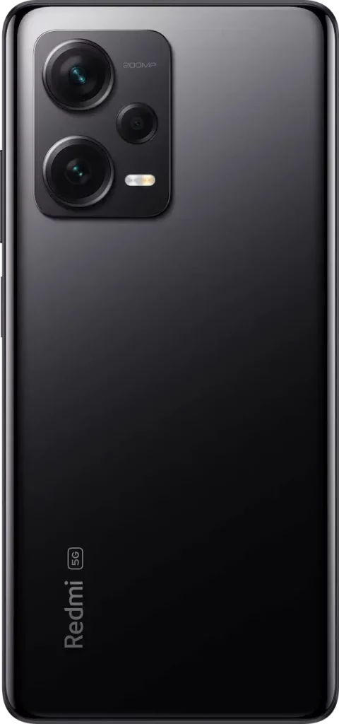 Redmi Note 12 pro 5G back black coloured mobile