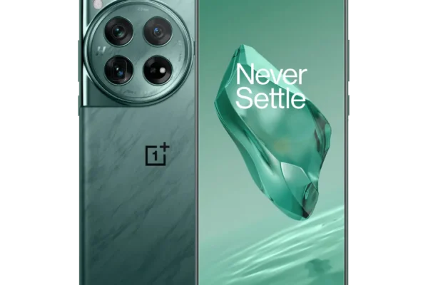 OnePlus 12 Flowy Emerald coloured mobile